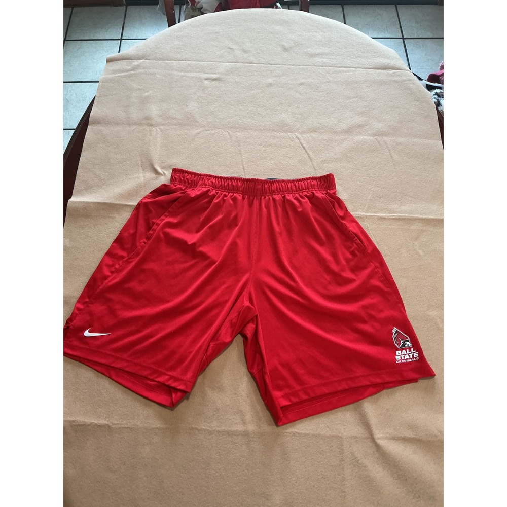 Nike Athletic Shorts Mens XL Red Excellent Ball State Cardinals Dri-FIT